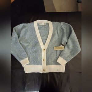 RD Style Blue and Cream Cardigan